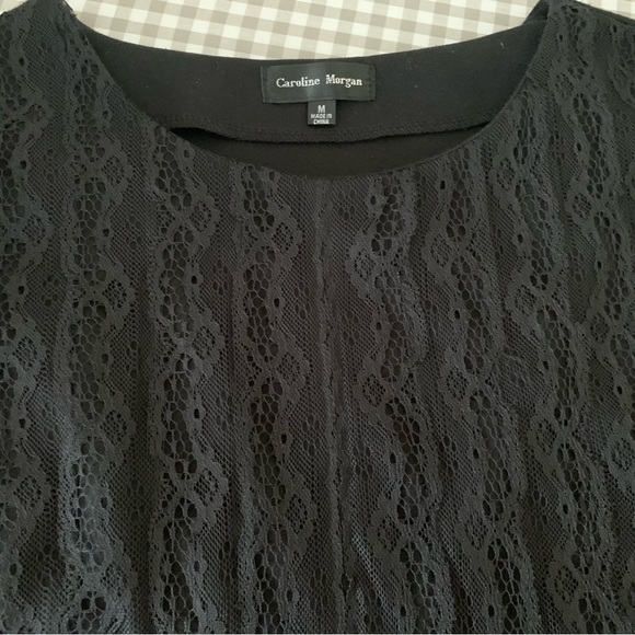 Caroline Morgan Black Mini Dress Size M - Picture 3 of 5